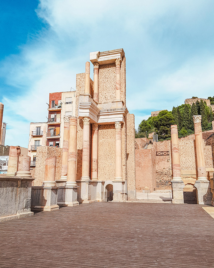 Restos del teatro romano de Cartagena