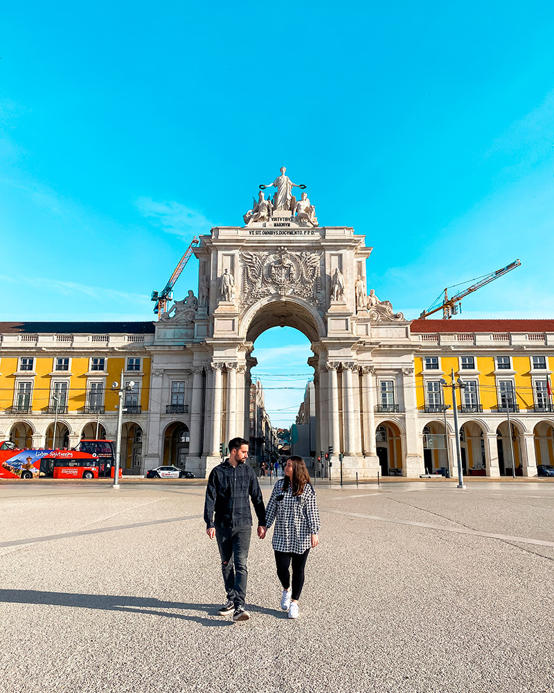 La plaza más bonita que ver en Lisboa en 3 días. la Praça do Comerço