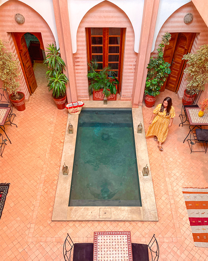 Piscina del Riad Mazaya, dónde alojarse en Marrakech